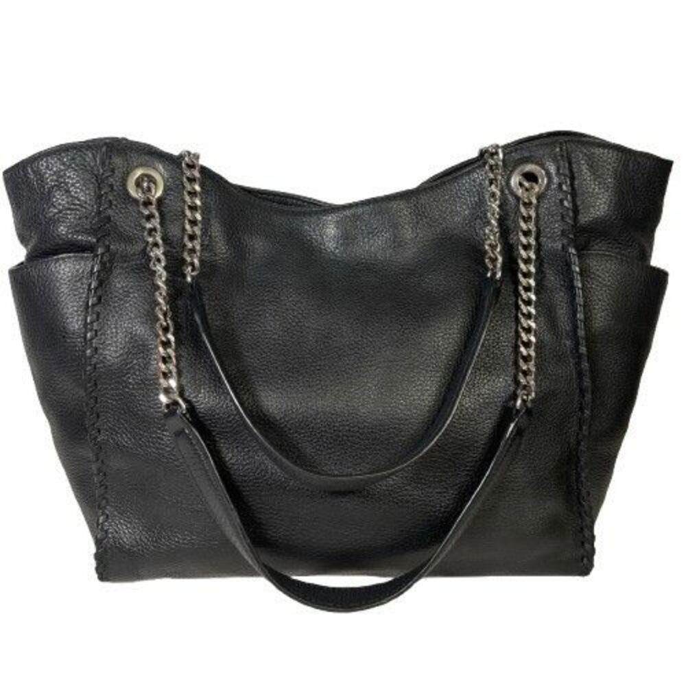 Michael Kors Whipped Chelsea Black Leather Tote Hobo Shoulder Bag Purse MRP$528 - Picture 6 of 16